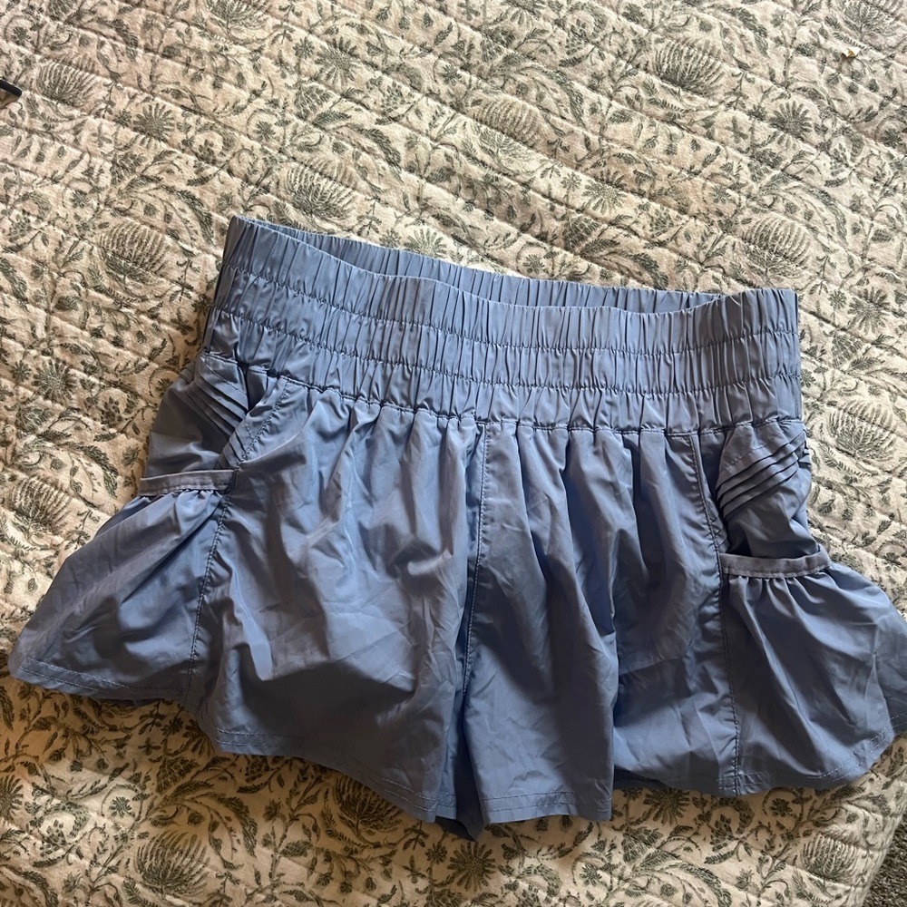 FP movement Blue Ruffled Shorts